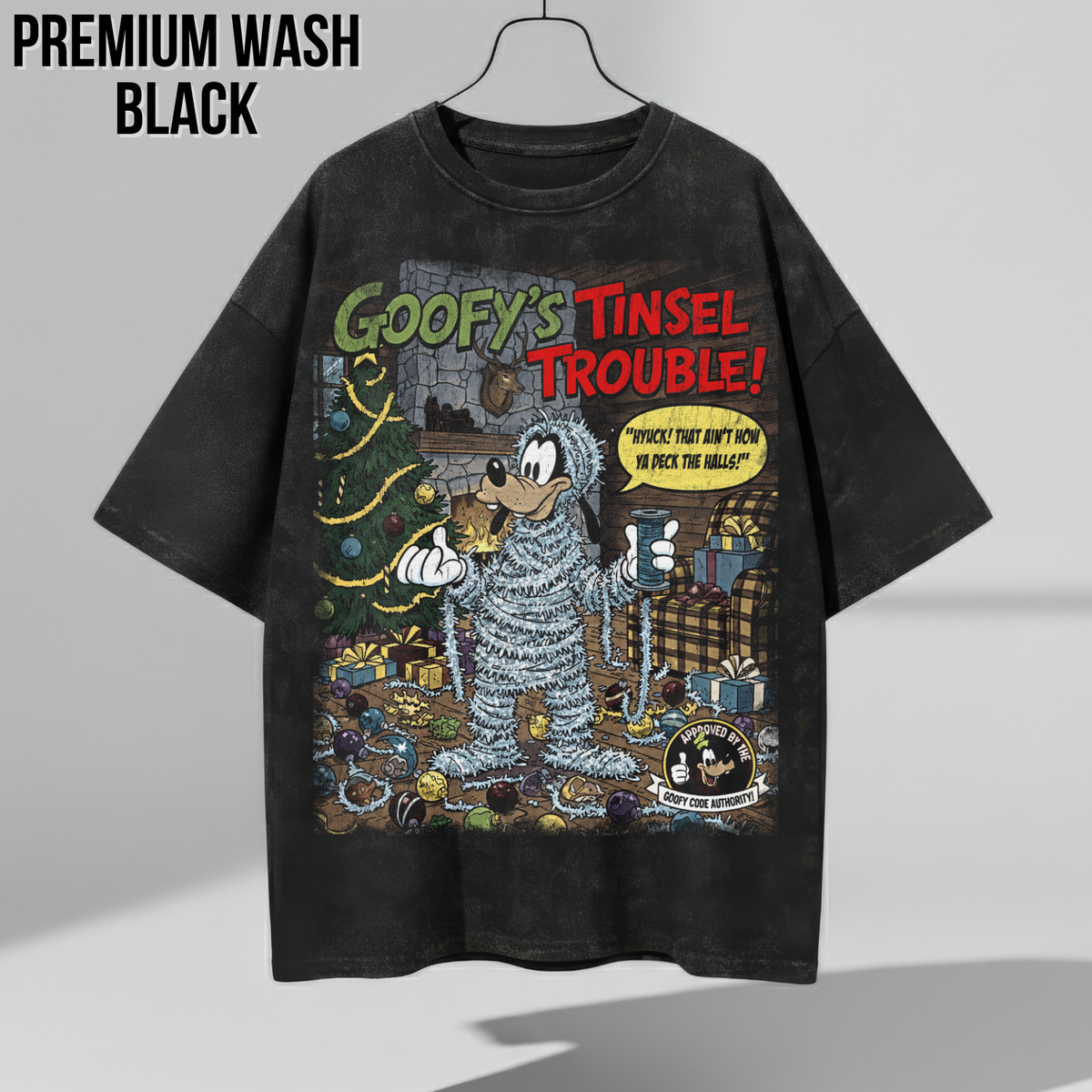 Goofy Christmas Shirt – Goofy's Tinsel Trouble Vintage Comic Graphic Shirt, Disney Goofy Holiday Fan Gift, Disney Christmas Comic Shirt, Disney Holiday Merch