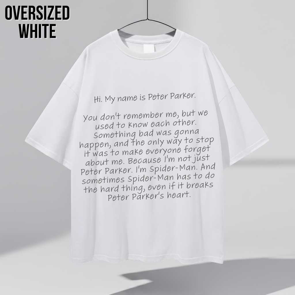 Spider-Man Shirt – Hi My Name Is Peter Parker Spider-Man No Way Home Quote Tee, Spider-Man Fan Gift, Tom Holland Spider-Man Shirt, Marvel Graphic Tee
