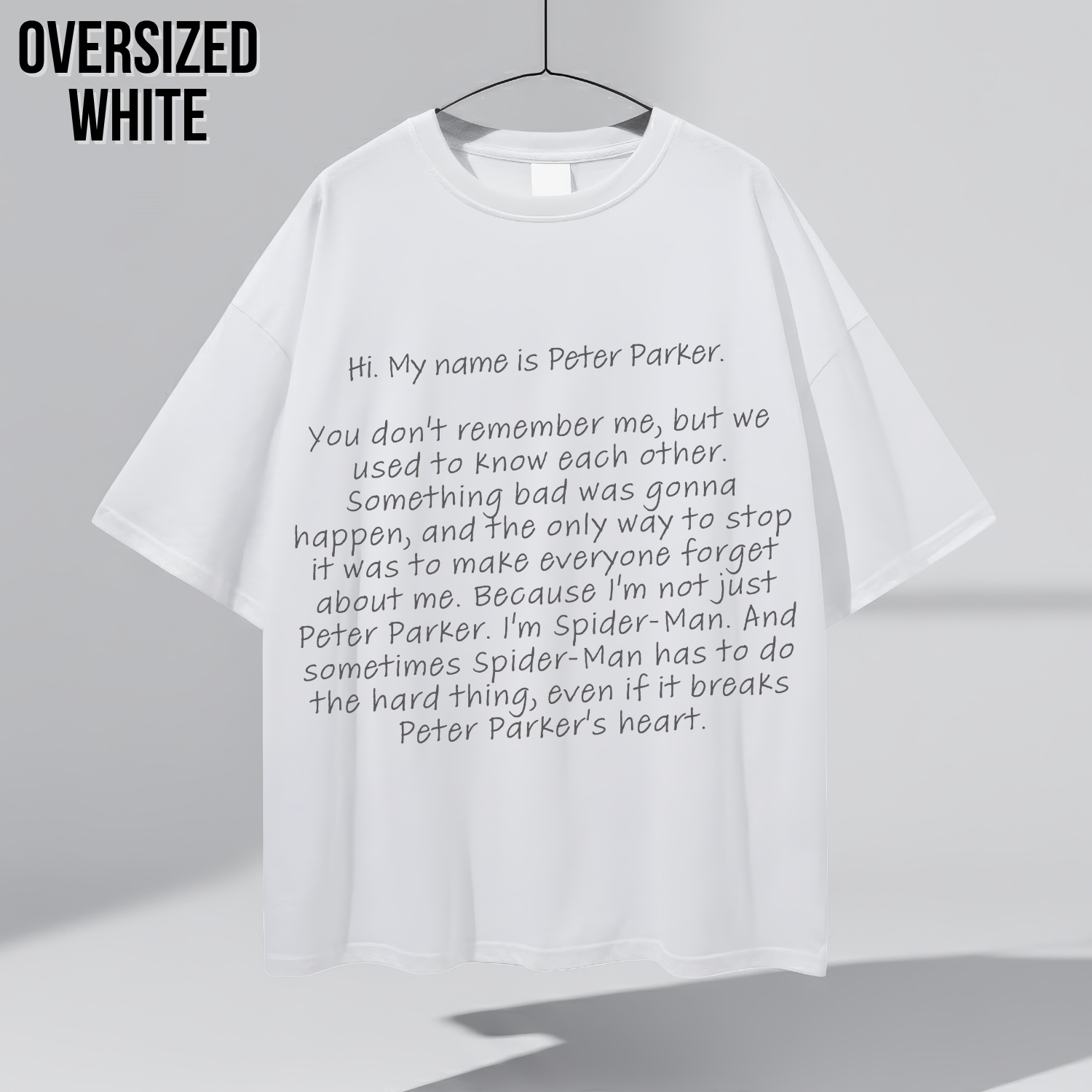 Spider-Man Shirt – Hi My Name Is Peter Parker Spider-Man No Way Home Quote Tee, Spider-Man Fan Gift, Tom Holland Spider-Man Shirt, Marvel Graphic Tee
