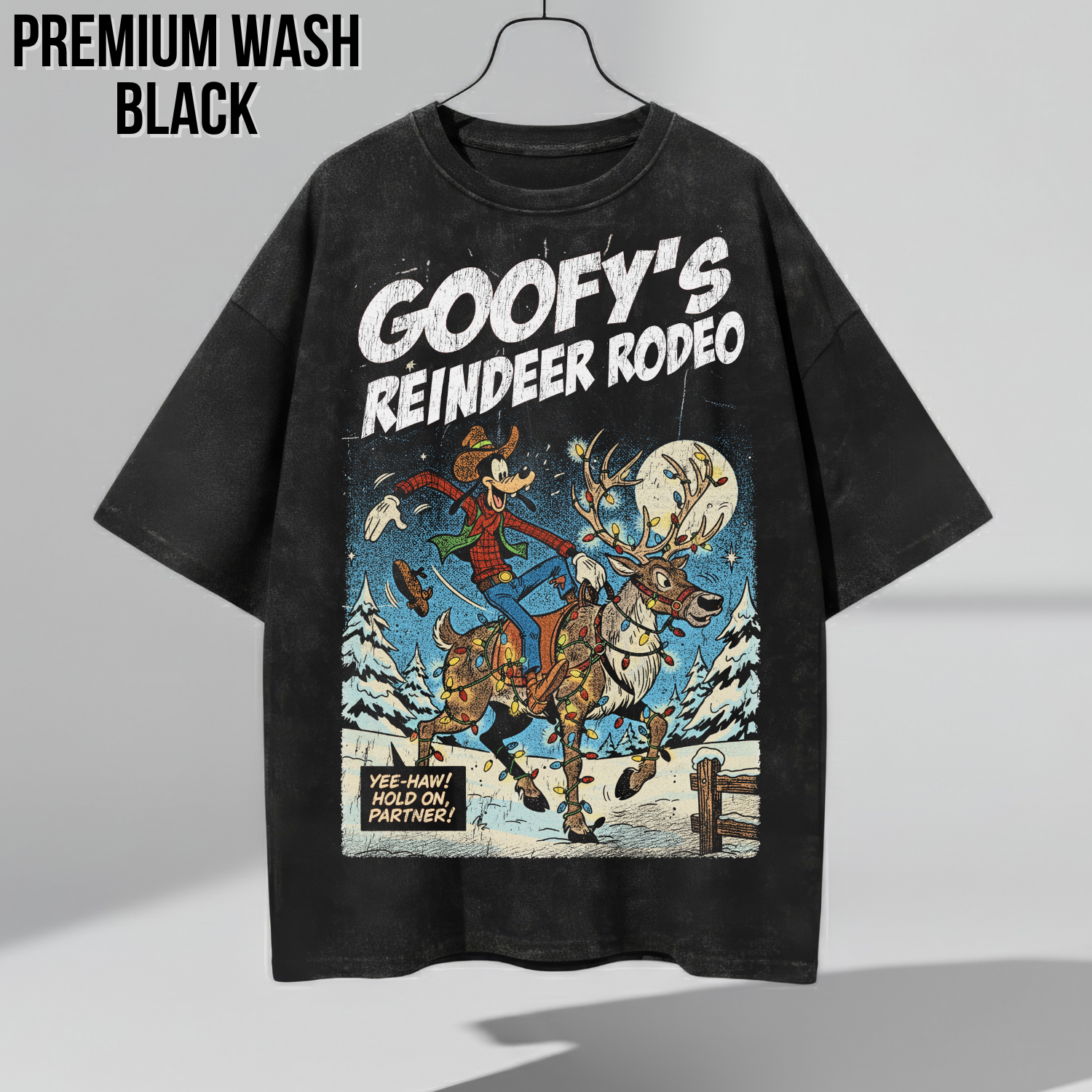 Goofy Reindeer Rodeo Shirt – Vintage Christmas Disney Graphic