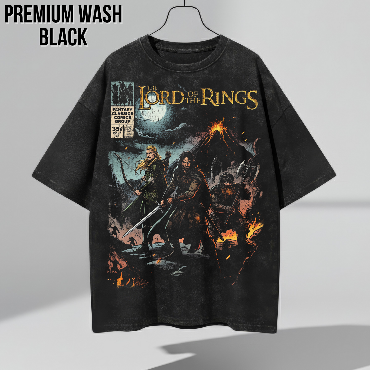 Lord of the Rings Comic Shirt – Aragorn, Legolas & Gimli Vintage Tee