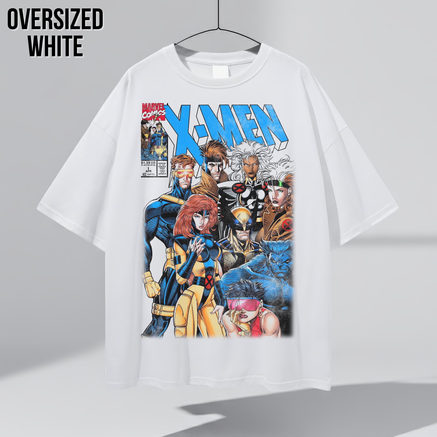 X-Men Shirt – Marvel Comics X-Men #1 Comic Cover Graphic Tee, X-Men Fan Gift, Cyclops Wolverine Storm Gambit Rogue Marvel Shirt, 90s Comic Book Tee