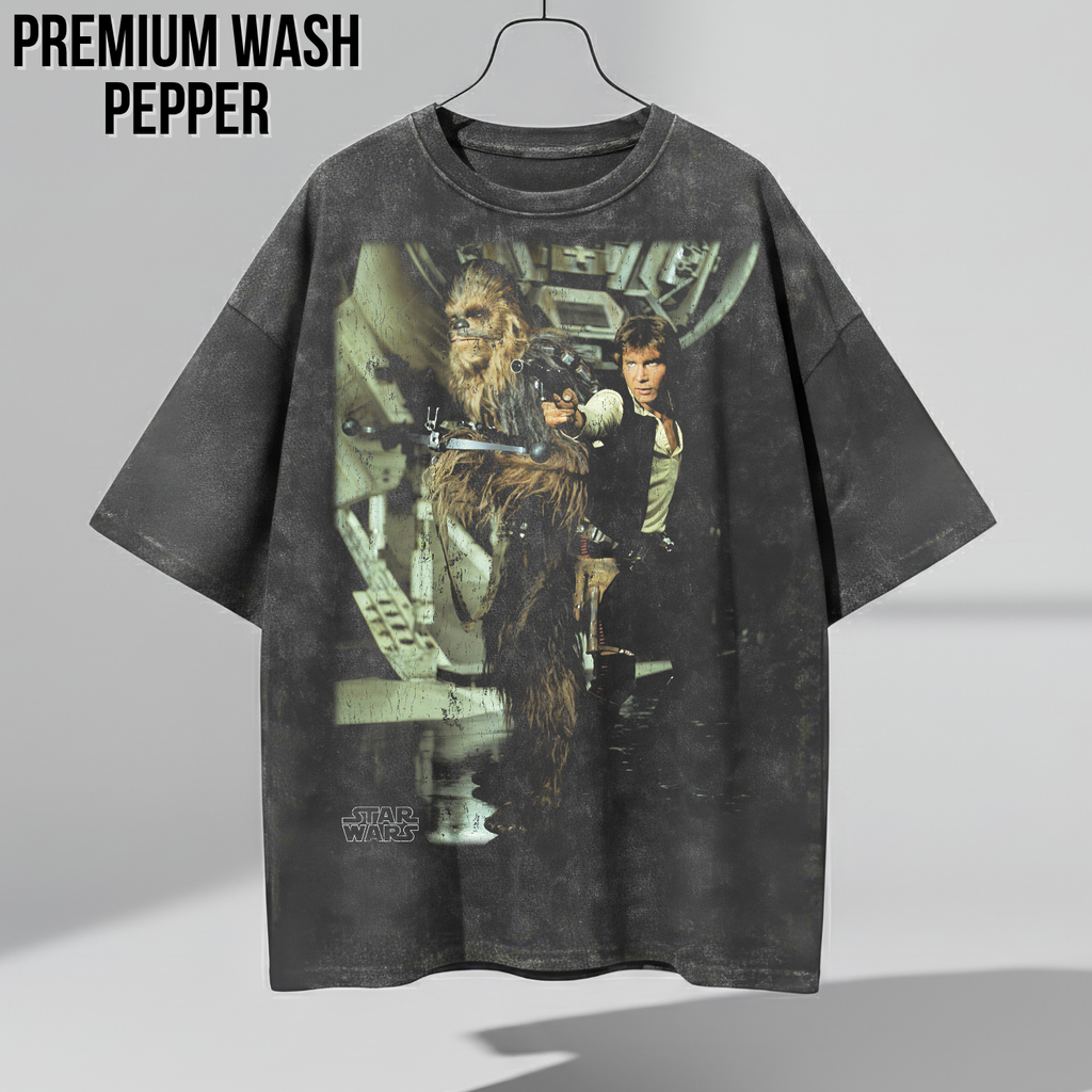 Star Wars Han Solo and Chewbacca Shirt – Millennium Falcon Graphic Tee, Star Wars Fan Gift, Original Trilogy Shirt