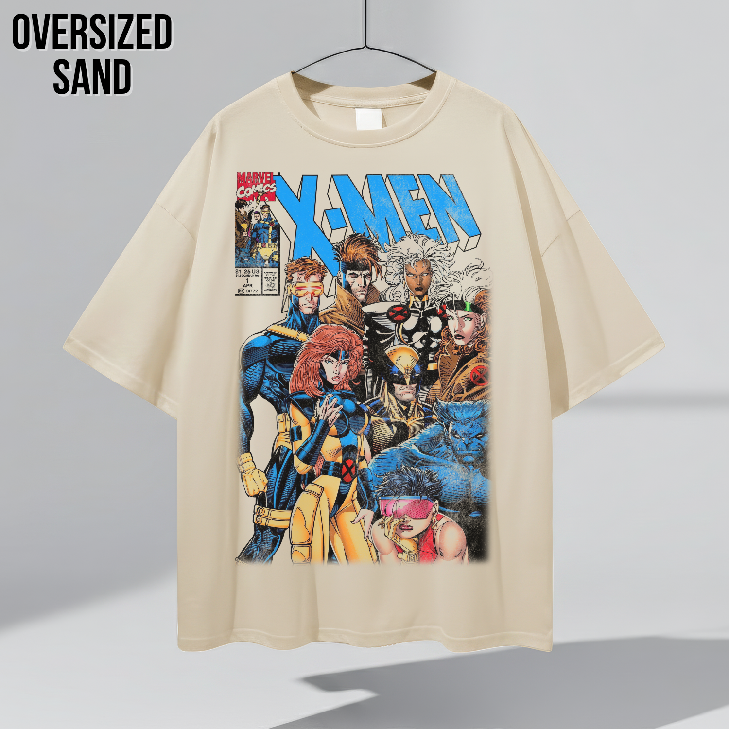 X-Men Shirt – Marvel Comics X-Men #1 Comic Cover Graphic Tee, X-Men Fan Gift, Cyclops Wolverine Storm Gambit Rogue Marvel Shirt, 90s Comic Book Tee
