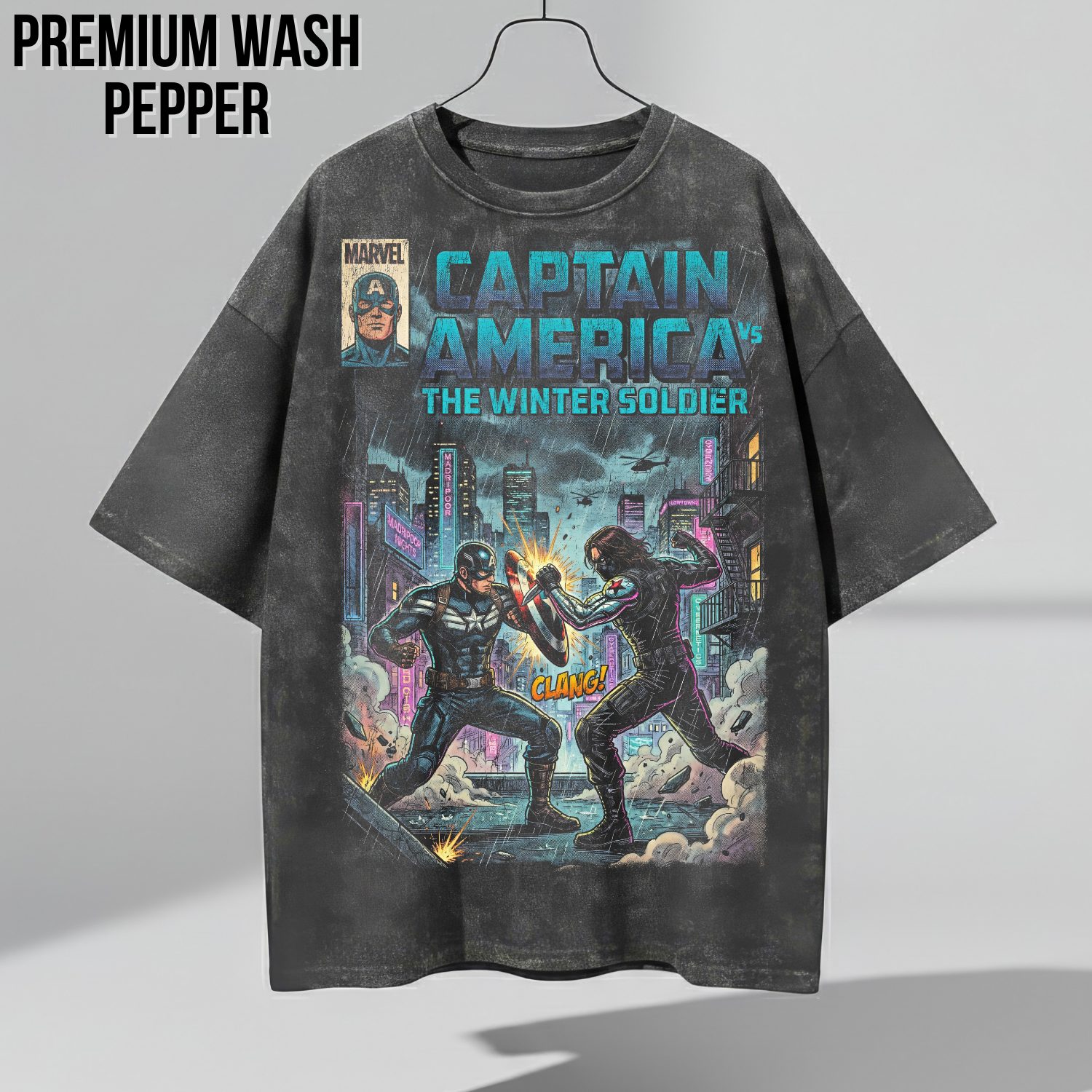 Captain America vs The Winter Soldier Shirt — Vintage Marvel Comic Cover Tee