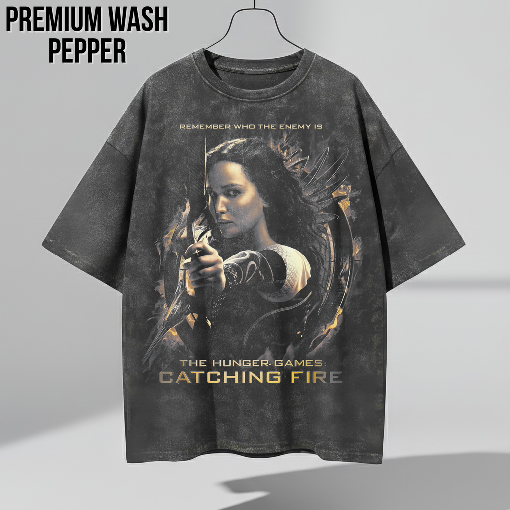 Hunger Games Catching Fire Shirt – Katniss Mockingjay Poster Graphic Tee, Katniss Everdeen Fan Gift