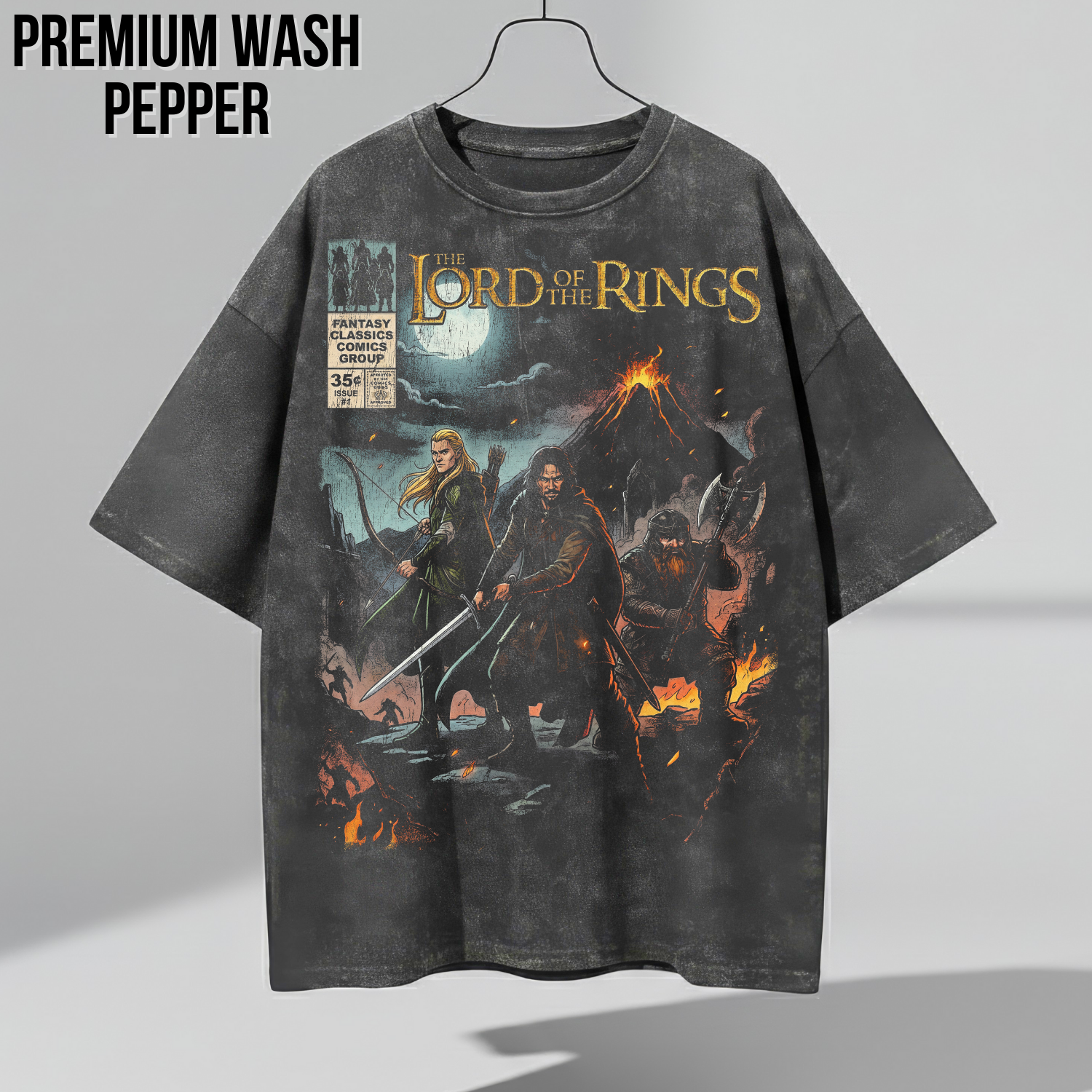 Lord of the Rings Comic Shirt – Aragorn, Legolas & Gimli Vintage Tee