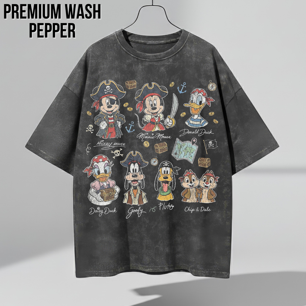 Disney Pirate Shirt – Mickey Mouse Minnie Goofy Donald Daisy Pluto Chip Dale Pirate Crew Tee, Disney Characters Pirate Shirt, Disney Fan Gift, Disney Vacation Shirt