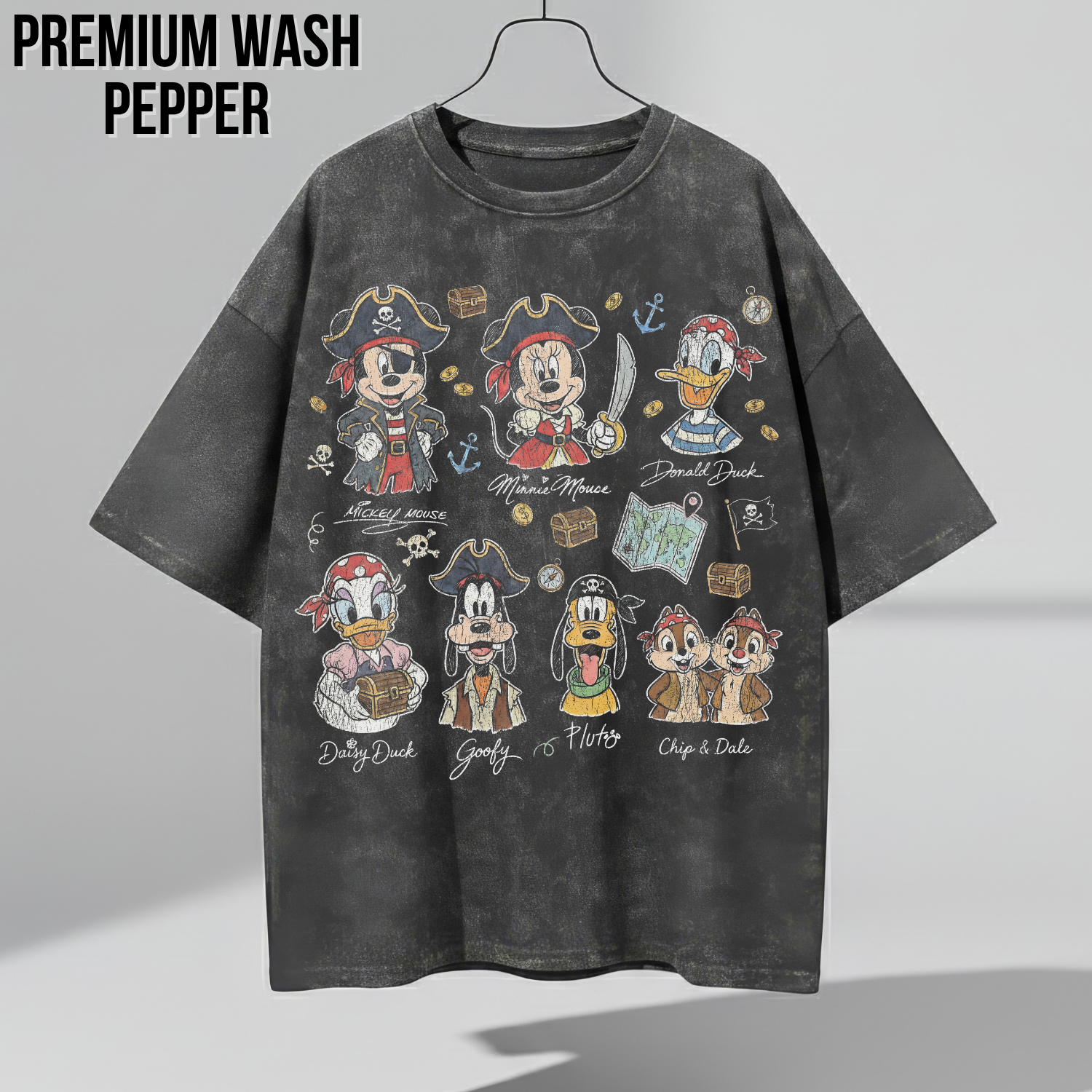 Disney Pirate Shirt – Mickey Mouse Minnie Goofy Donald Daisy Pluto Chip Dale Pirate Crew Tee, Disney Characters Pirate Shirt, Disney Fan Gift, Disney Vacation Shirt
