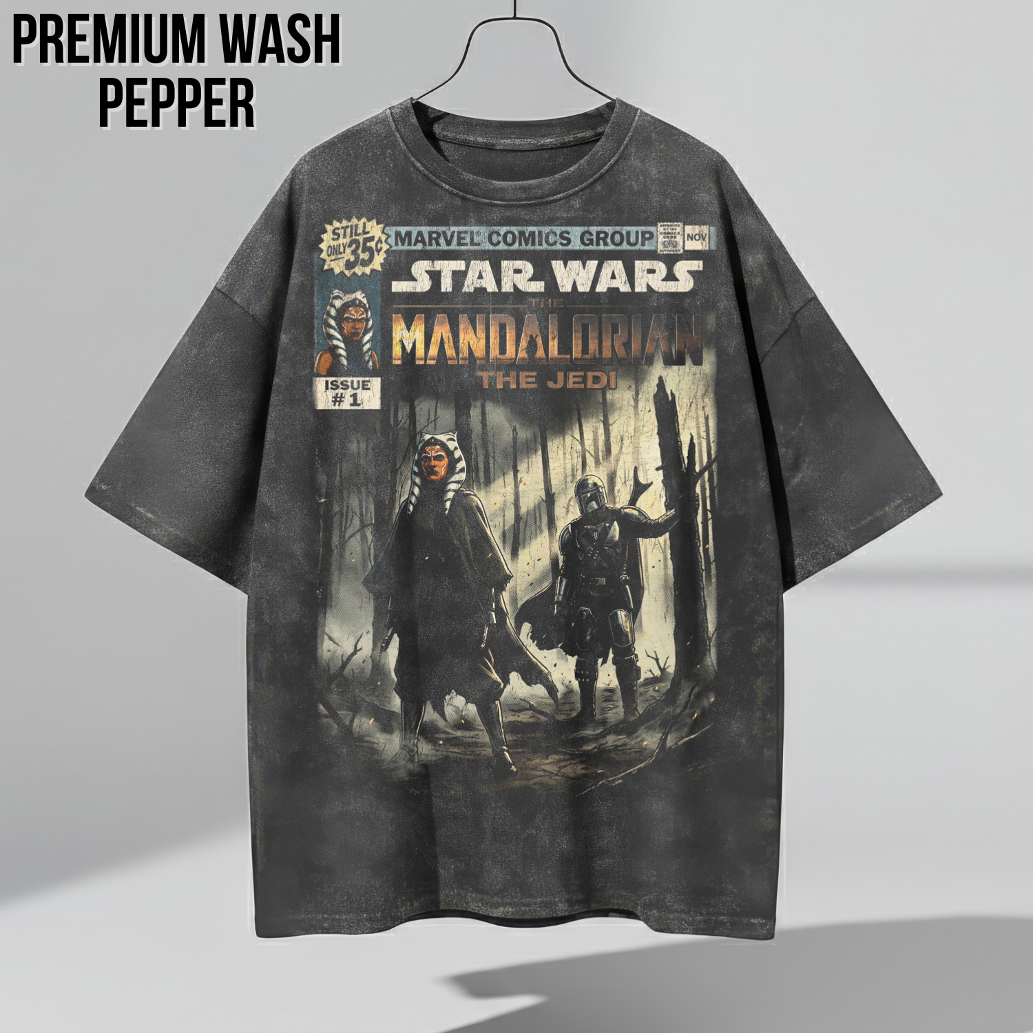 Star Wars Din Djarin and Ahsoka Shirt - "The Jedi" Mandalorian Shirt