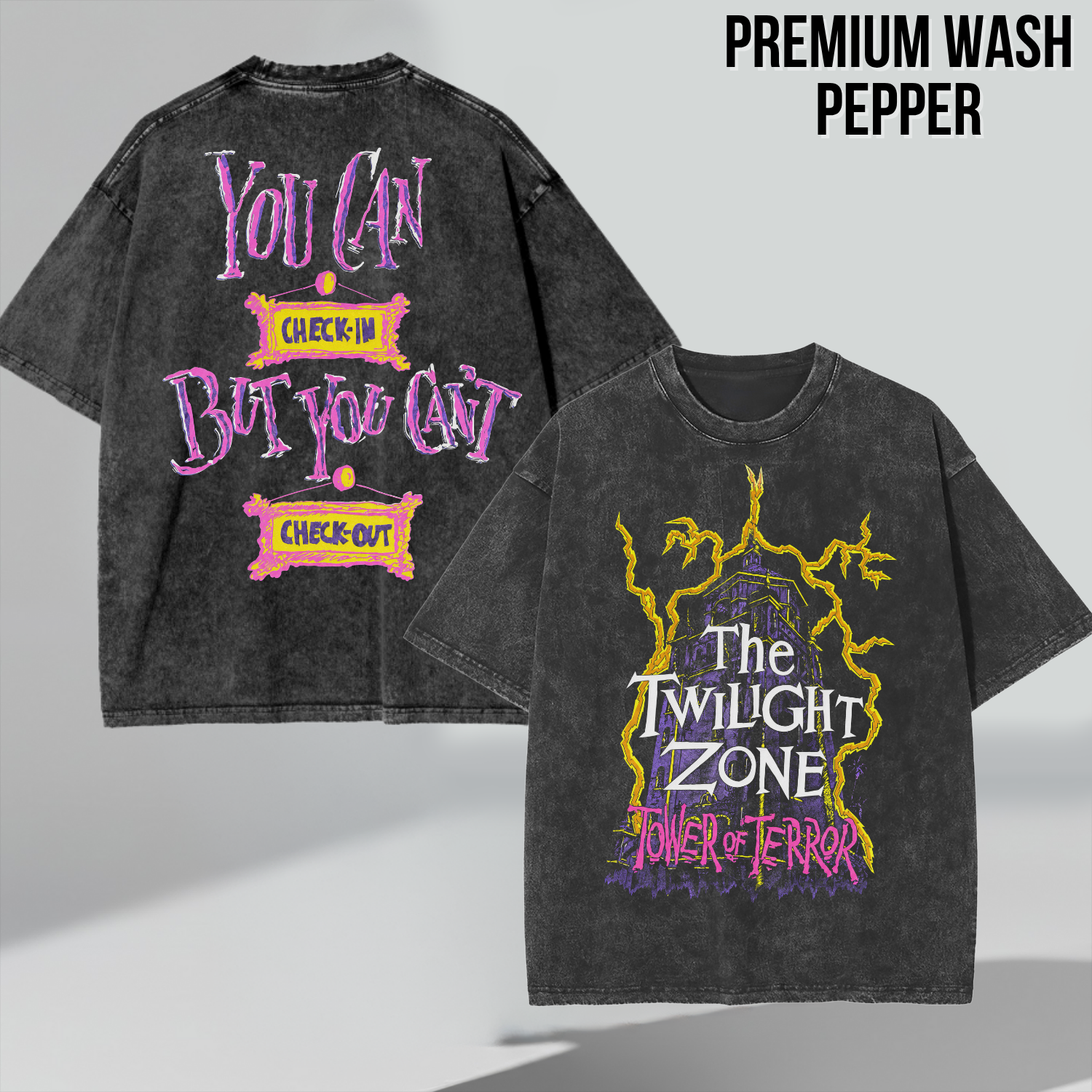 Tower of Terror Shirt – Twilight Zone Tower of Terror You Can Check In But You Can't Check Out Double Sided Tee, Disney World Ride Fan Gift, Hollywood Studios Shirt