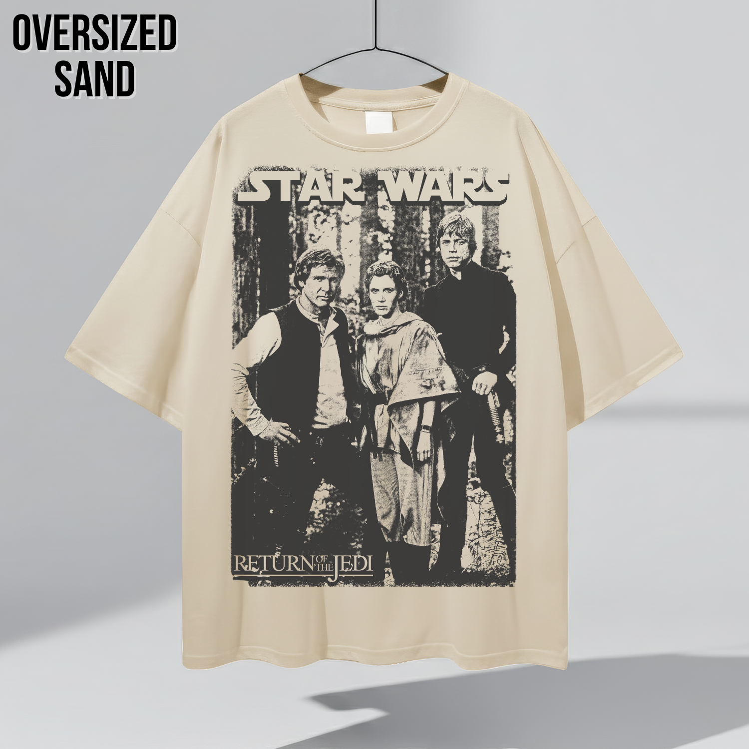 Star Wars Return Of The Jedi Shirt – Han Leia Luke Endor Graphic Tee, Star Wars Fan Gift, Original Trilogy Black and White Tee