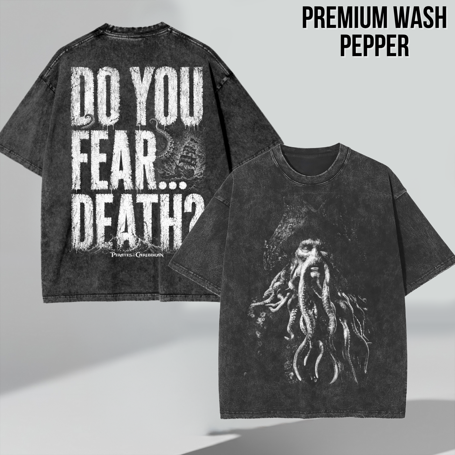 Davy Jones Shirt – Pirates of the Caribbean Davy Jones Do You Fear Death Double Sided Tee, Davy Jones Fan Gift, Pirates Villain Graphic Shirt, Disney Pirates Shirt