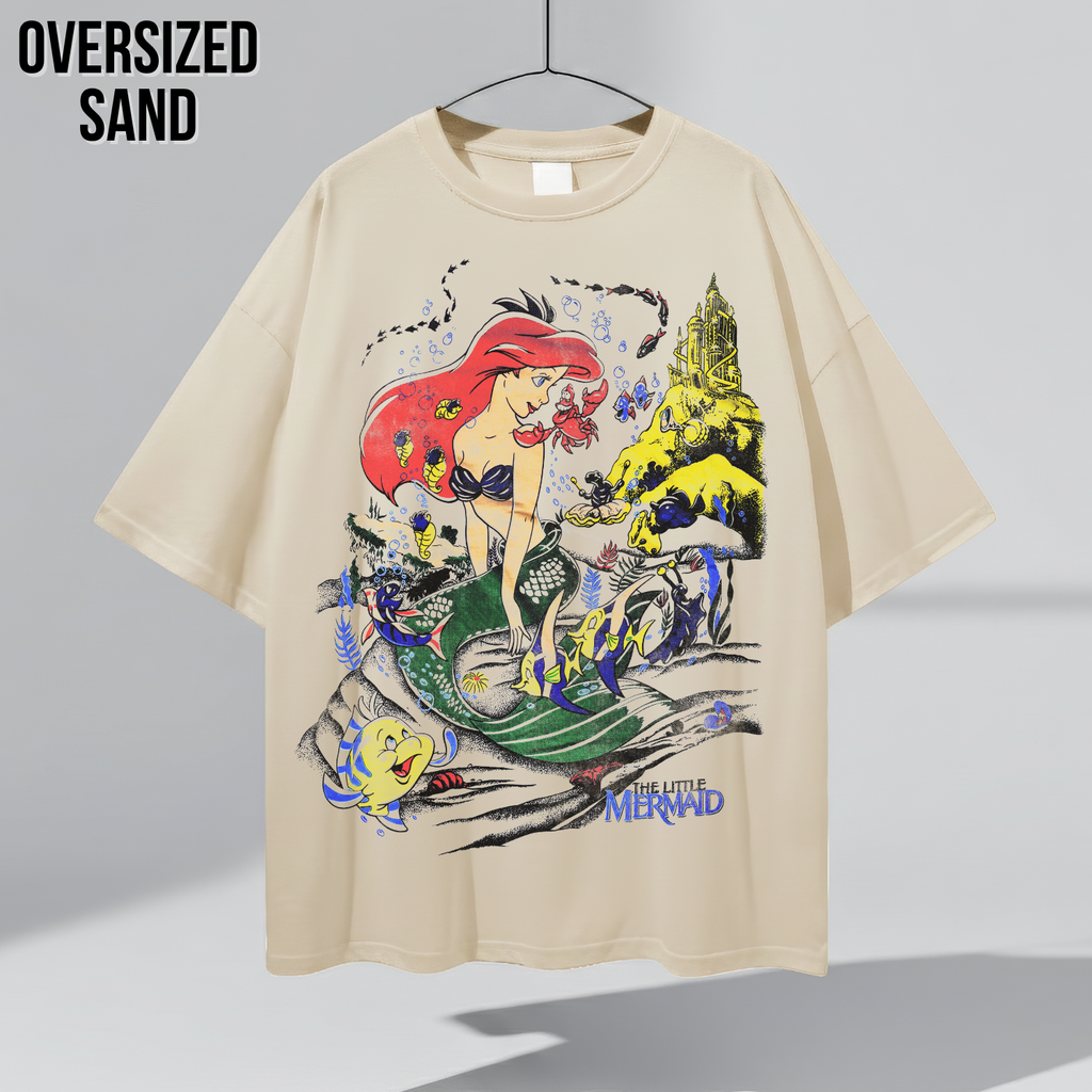 Little Mermaid Shirt – Disney The Little Mermaid Ariel Flounder Sebastian Vintage Graphic Tee, Ariel Disney Fan Gift, Little Mermaid Shirt, Disney Princess Shirt