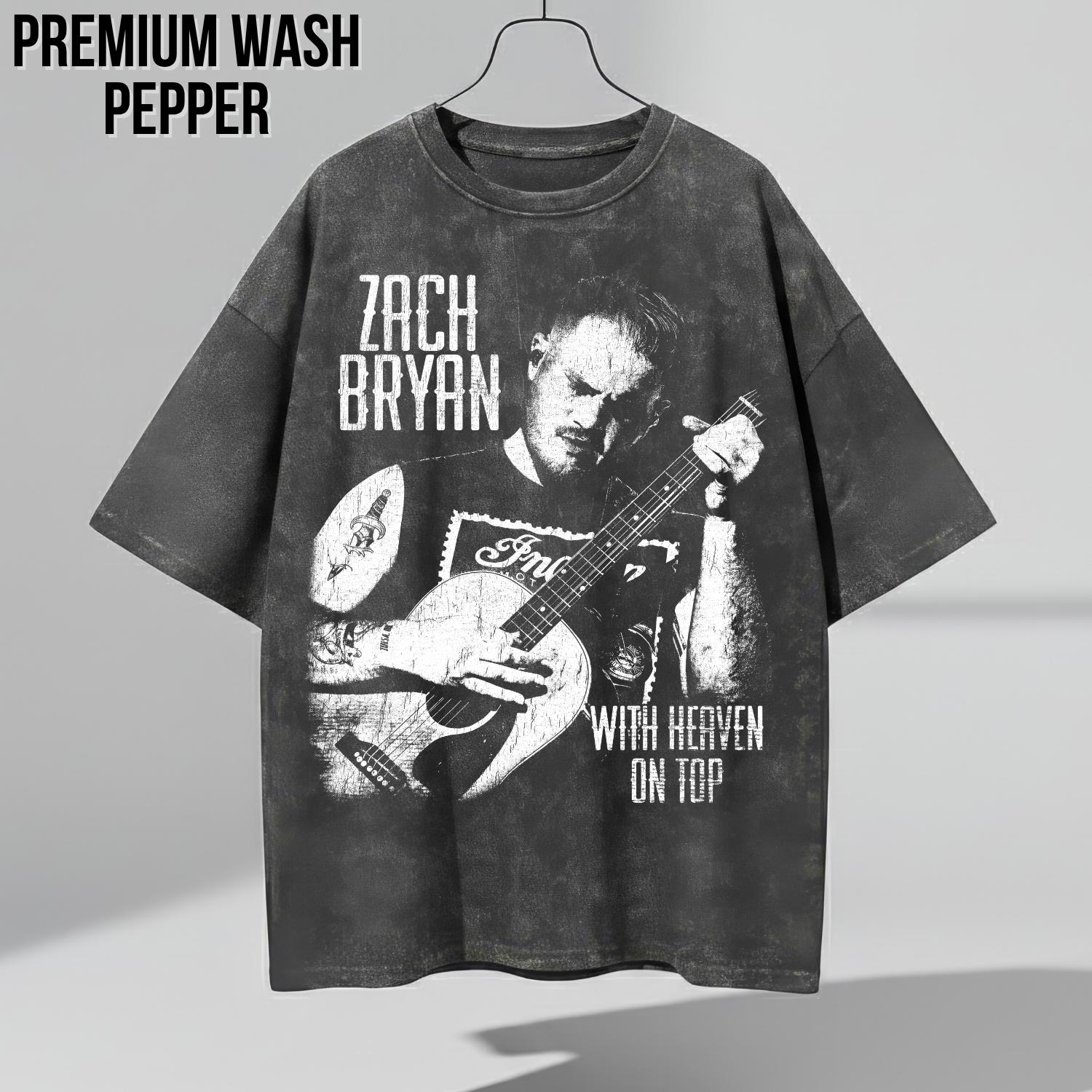 Vintage Zach Bryan Shirt – With Heaven On Top Tee