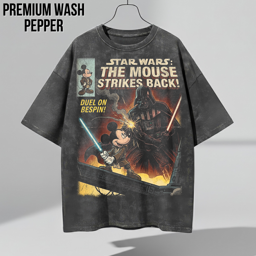Star Wars Mickey vs Vader Shirt – The Mouse Strikes Back Vintage Comic Tee