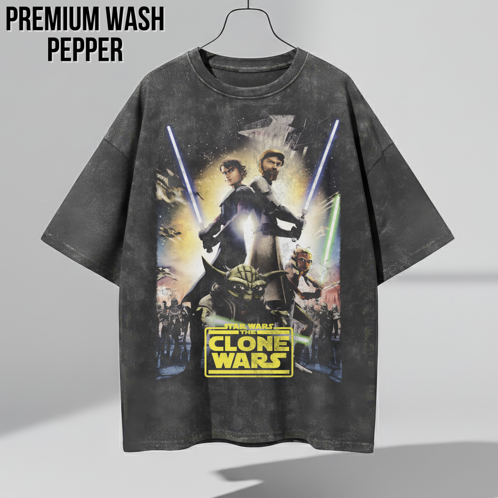 Star Wars The Clone Wars Shirt – Anakin Obi-Wan Ahsoka Yoda Graphic Tee