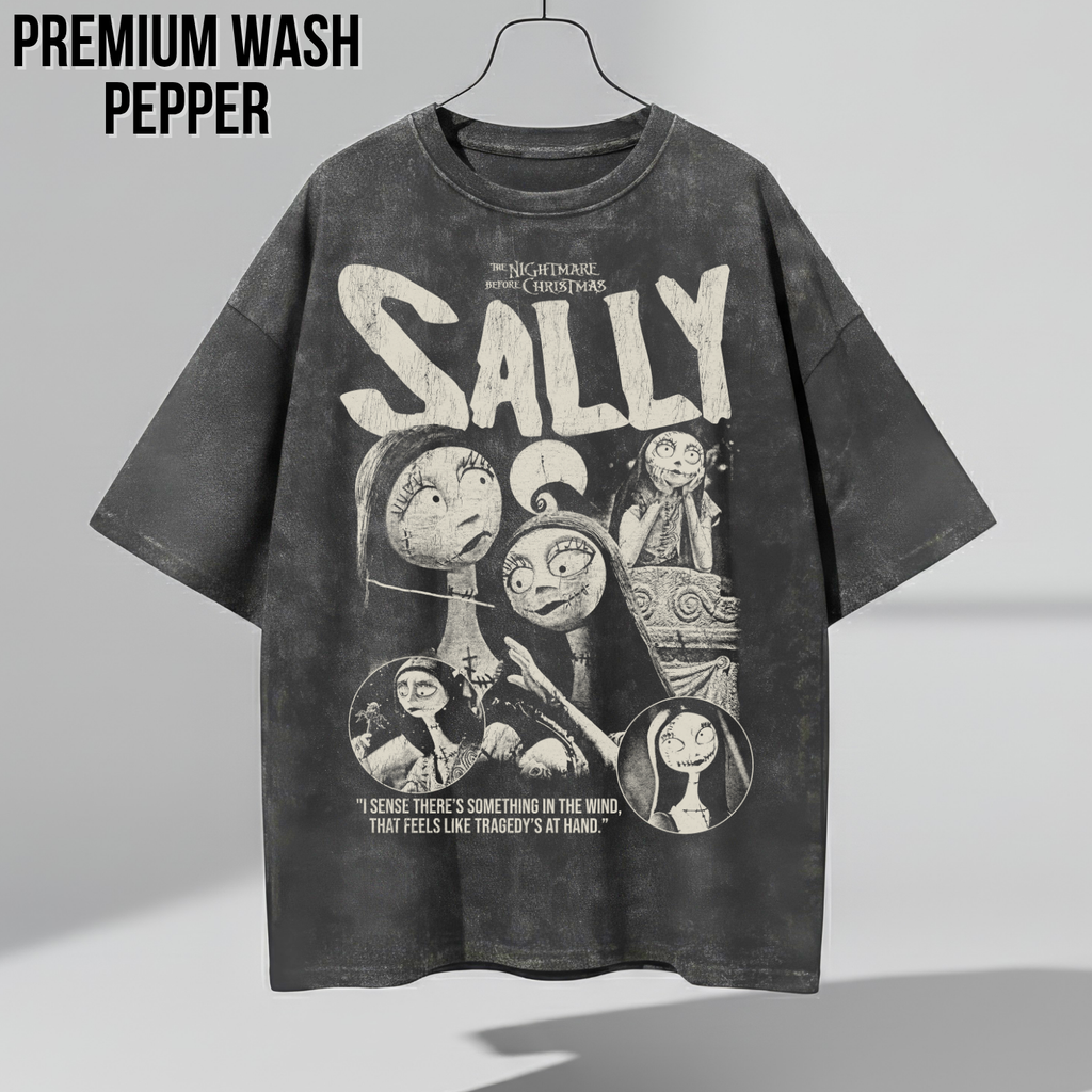Sally Shirt – Nightmare Before Christmas Sally Vintage Bootleg Graphic Shirt, Sally Rag Doll Portrait Tee, Disney Halloween Fan Gift, Tim Burton Movie Merch