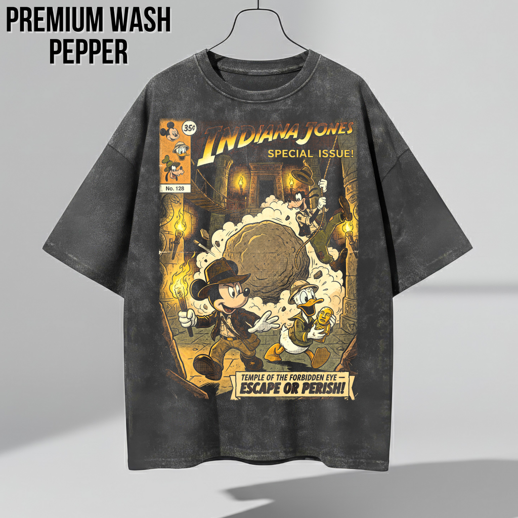 Indiana Jones Mickey Goofy Donald Shirt – Temple of the Forbidden Eye Adventure Tee