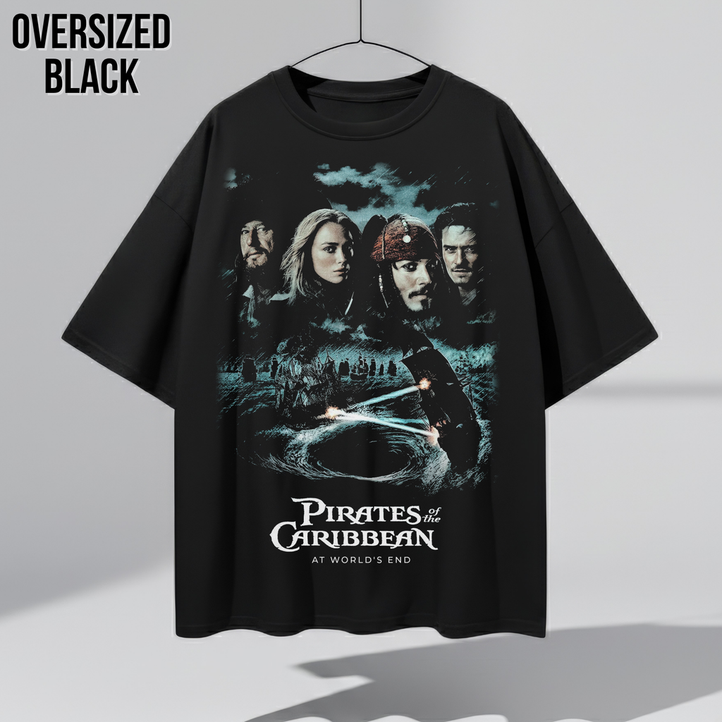 Pirates of the Caribbean At World's End Shirt – Pirates At World's End Cast Poster Tee, Jack Sparrow Will Turner Elizabeth Swann Fan Gift, Disney Pirates Graphic Shirt