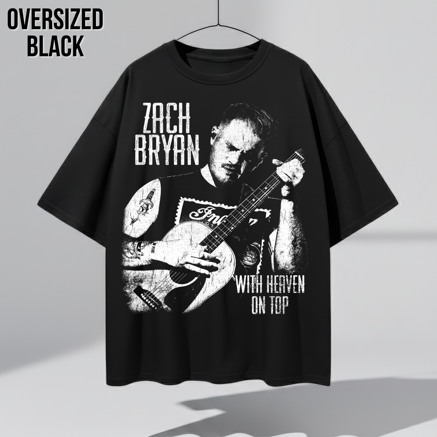 Vintage Zach Bryan Shirt – With Heaven On Top Tee