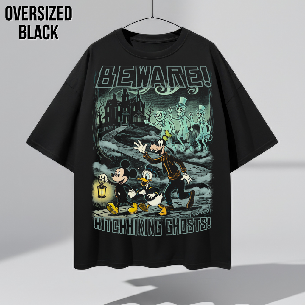 Haunted Mansion Shirt – Mickey, Donald & Goofy Hitchhiking Ghosts Vintage Tee