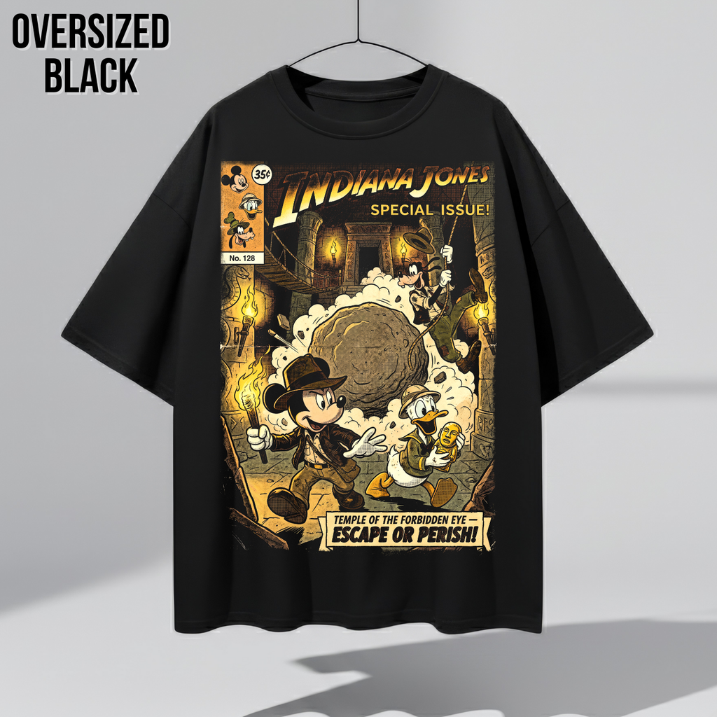 Indiana Jones Mickey Goofy Donald Shirt – Temple of the Forbidden Eye Adventure Tee