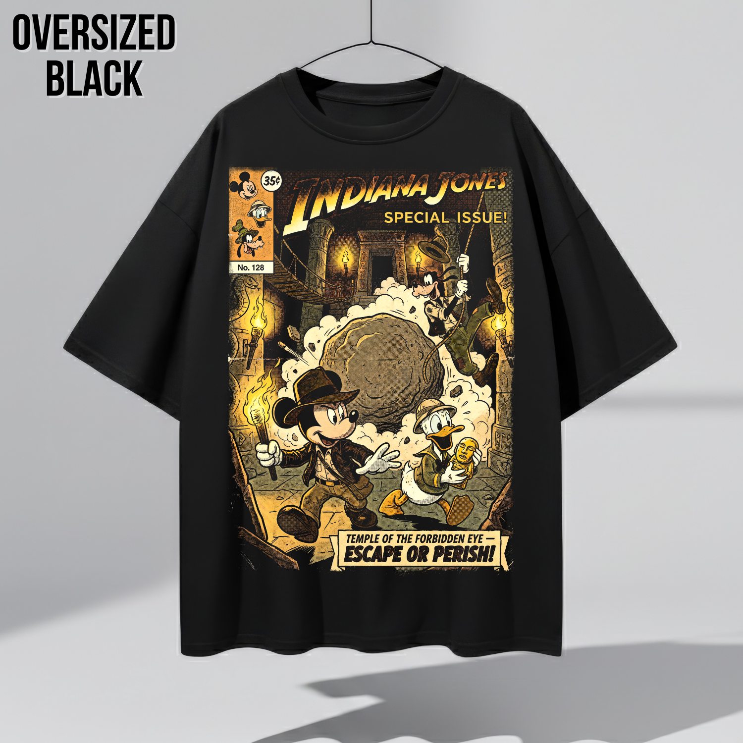 Indiana Jones Mickey Goofy Donald Shirt – Temple of the Forbidden Eye Adventure Tee