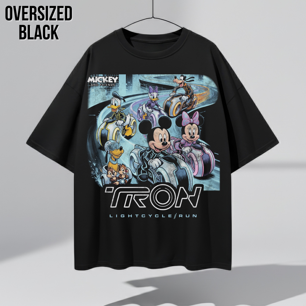 Retro Tron Disney Shirt - Mickey and Friends Lightcycle Run Shirt