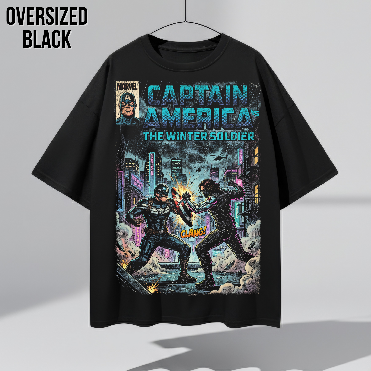 Captain America vs The Winter Soldier Shirt — Vintage Marvel Comic Cover Tee