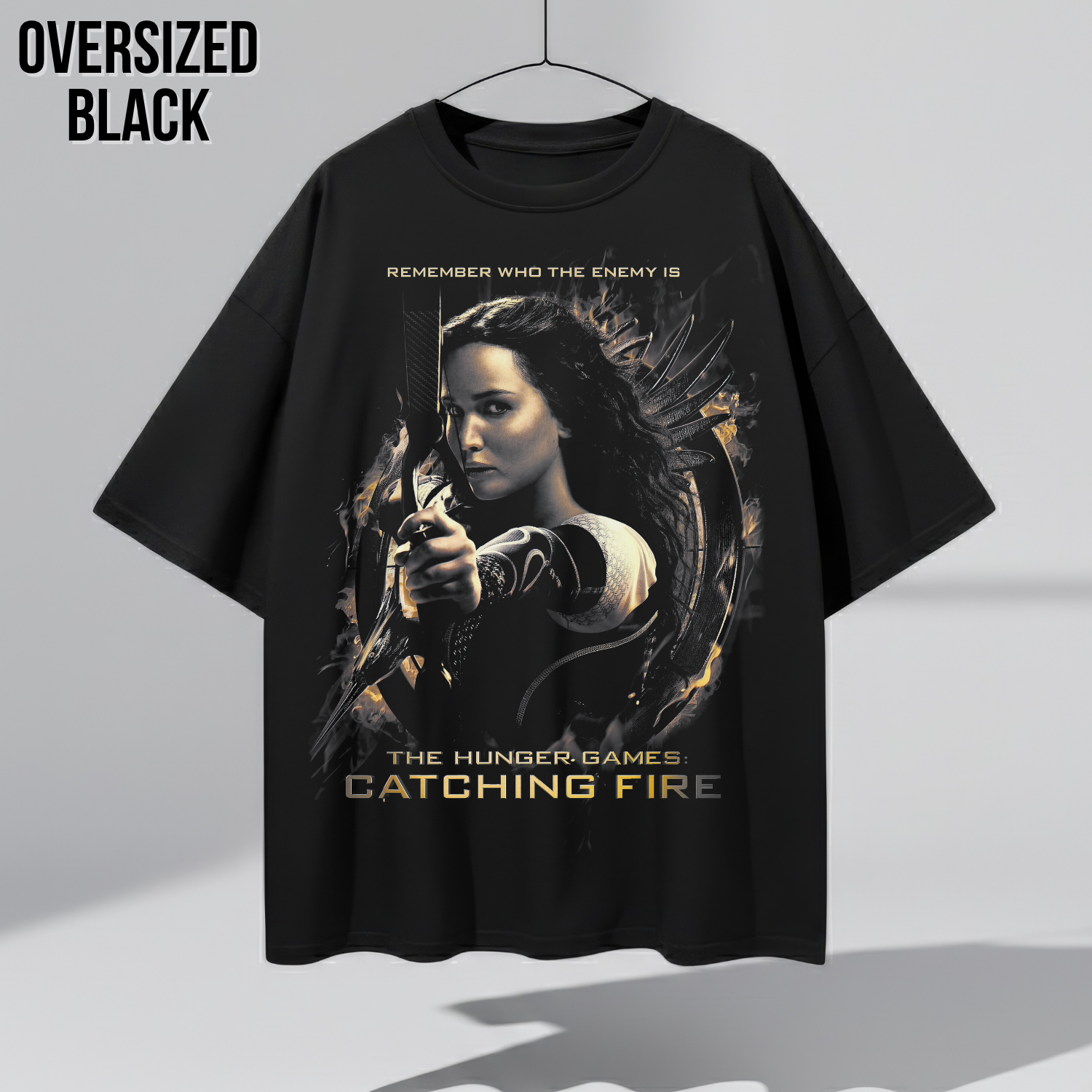 Hunger Games Catching Fire Shirt – Katniss Mockingjay Poster Graphic Tee, Katniss Everdeen Fan Gift