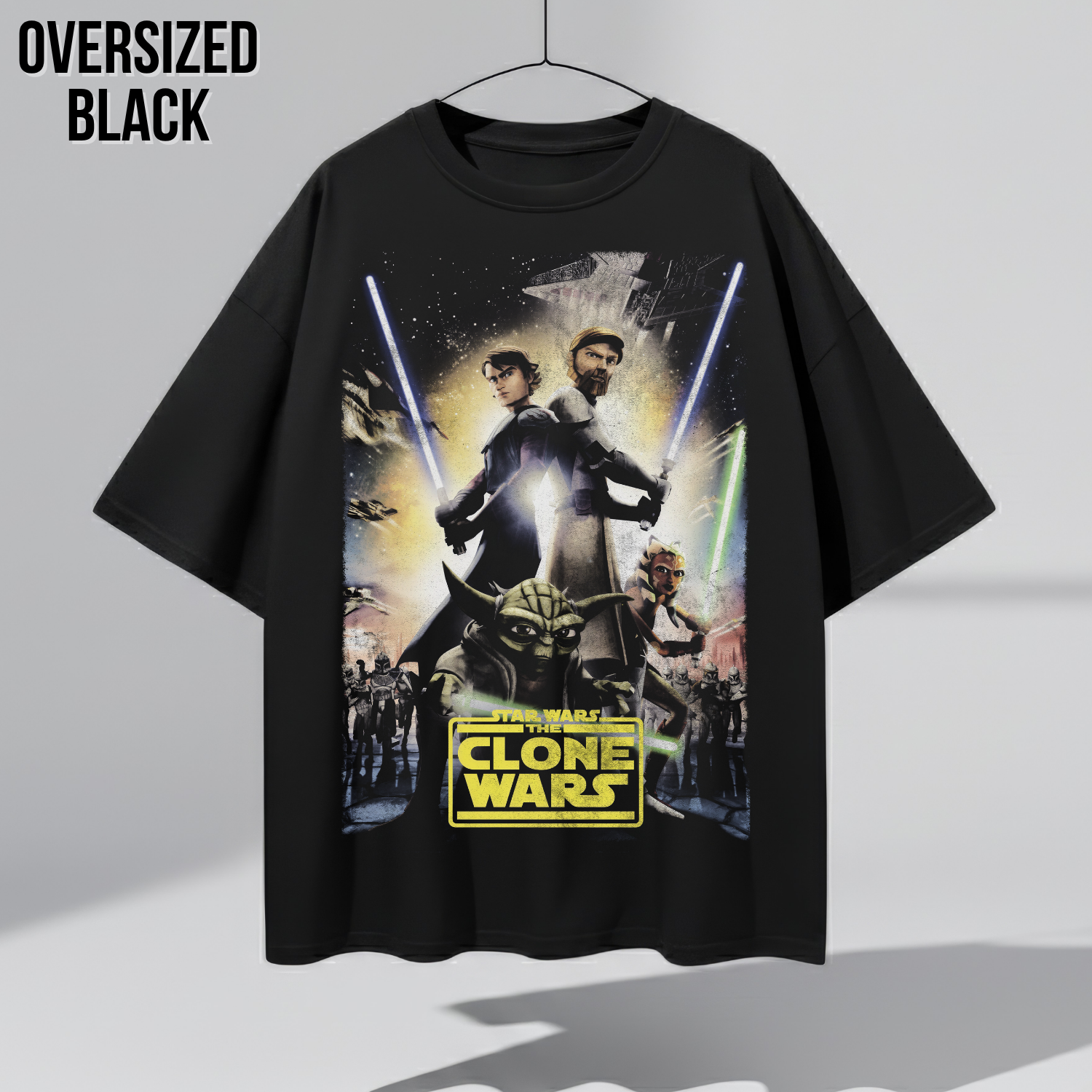 Star Wars The Clone Wars Shirt – Anakin Obi-Wan Ahsoka Yoda Graphic Tee