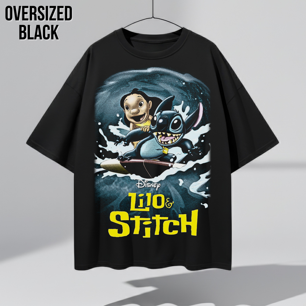Disney Lilo and Stitch Shirt – Lilo and Stitch Surfing Graphic Tee