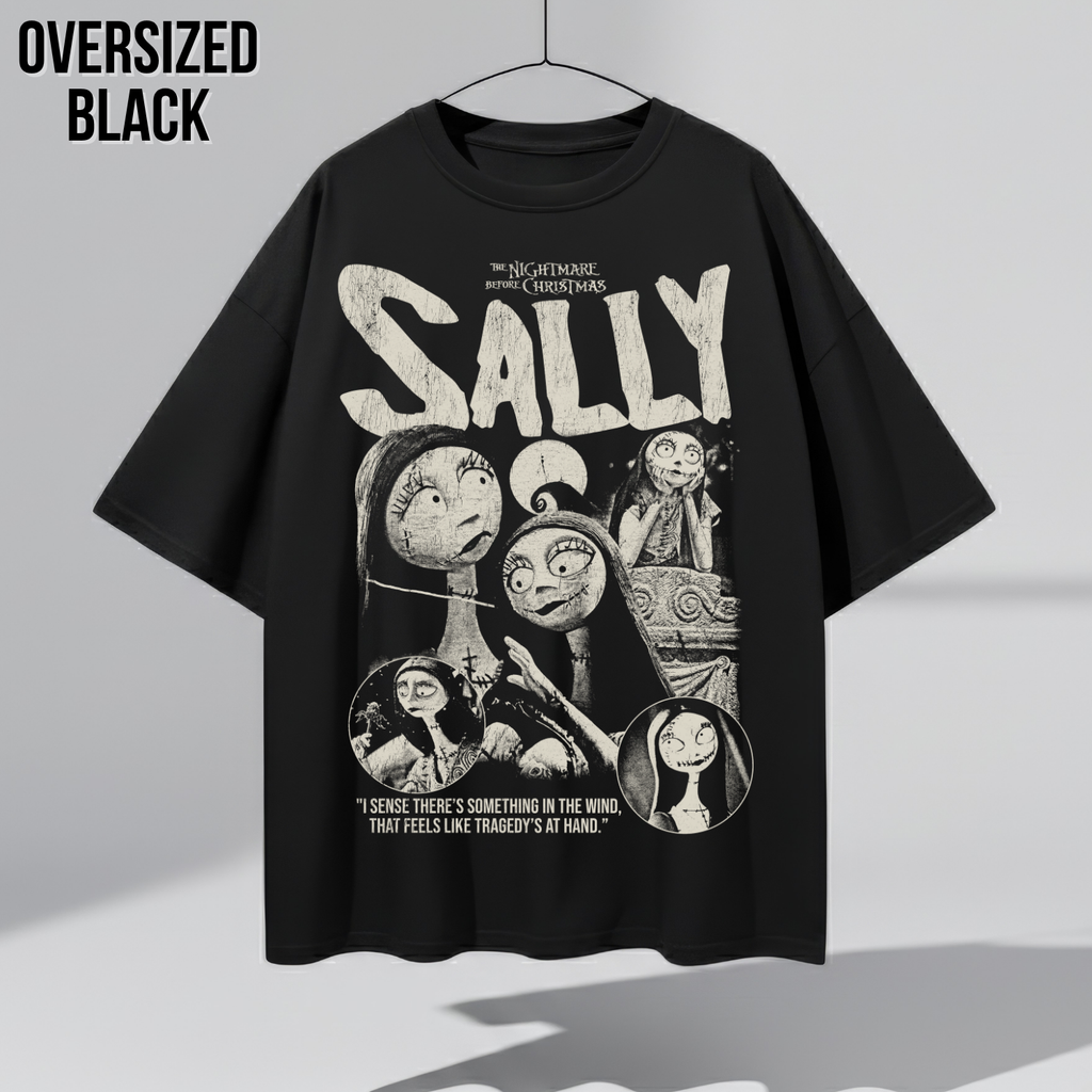 Sally Shirt – Nightmare Before Christmas Sally Vintage Bootleg Graphic Shirt, Sally Rag Doll Portrait Tee, Disney Halloween Fan Gift, Tim Burton Movie Merch