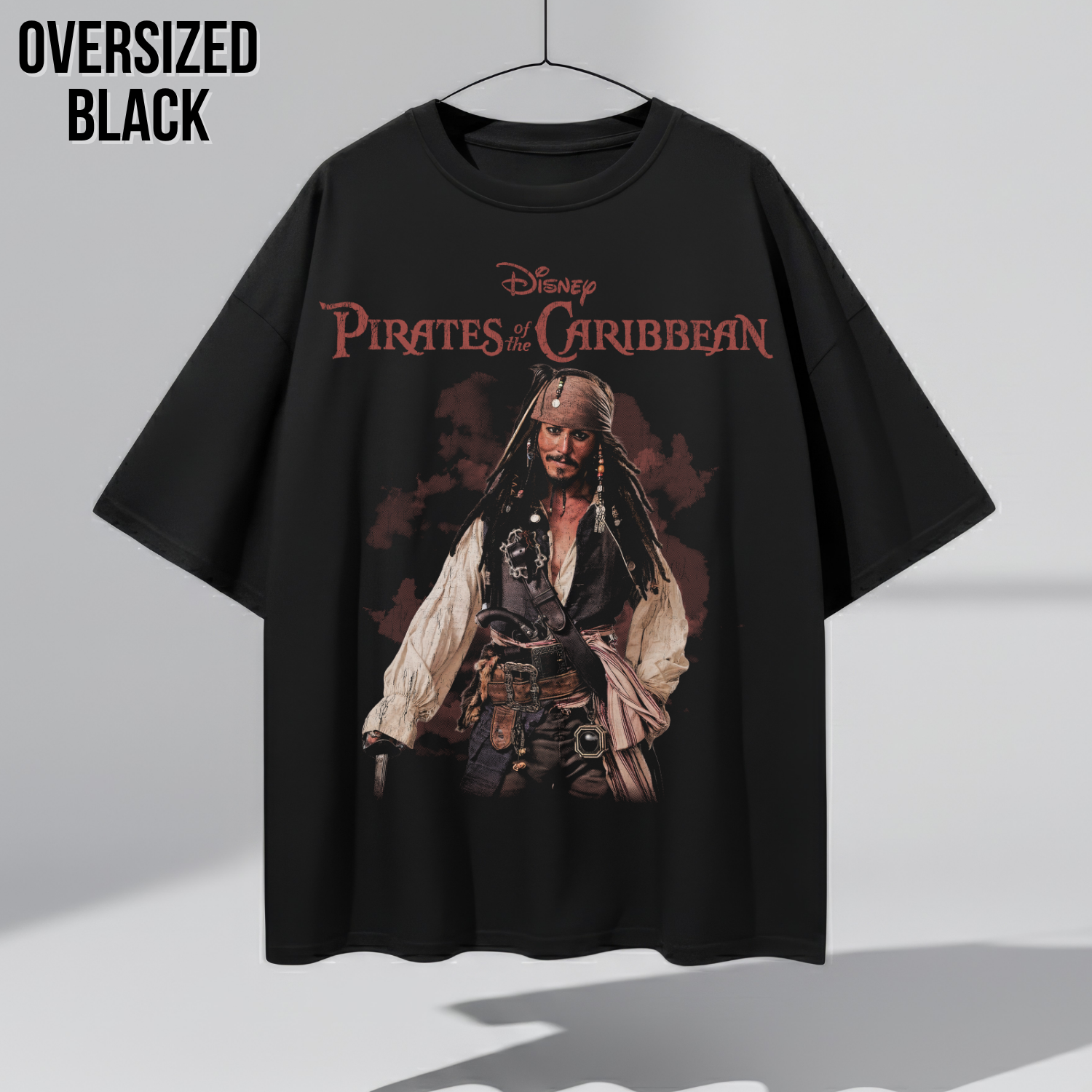 Jack Sparrow Shirt – Disney Pirates of the Caribbean Captain Jack Sparrow Full Body Portrait Tee, Jack Sparrow Fan Gift, Johnny Depp Pirates Graphic Shirt, Disney Pirates Shirt