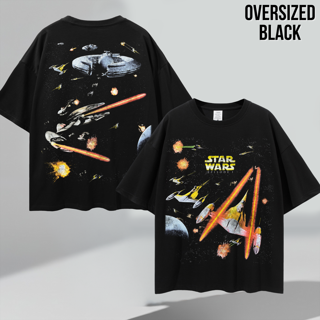 Star Wars Episode I Shirt – Star Wars The Phantom Menace Naboo Space Battle Double Sided Tee, Star Wars Fan Gift, Episode I Graphic Shirt, Star Wars Prequel Shirt