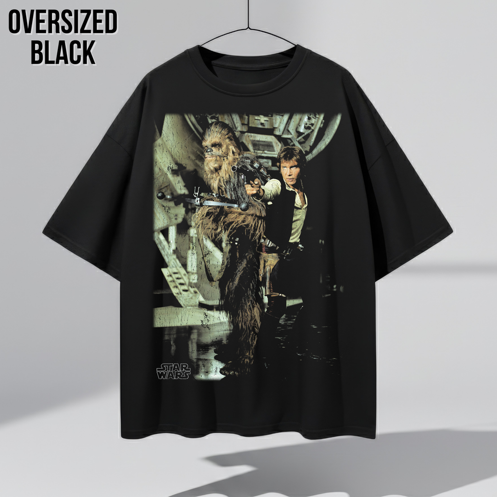 Star Wars Han Solo and Chewbacca Shirt – Millennium Falcon Graphic Tee, Star Wars Fan Gift, Original Trilogy Shirt