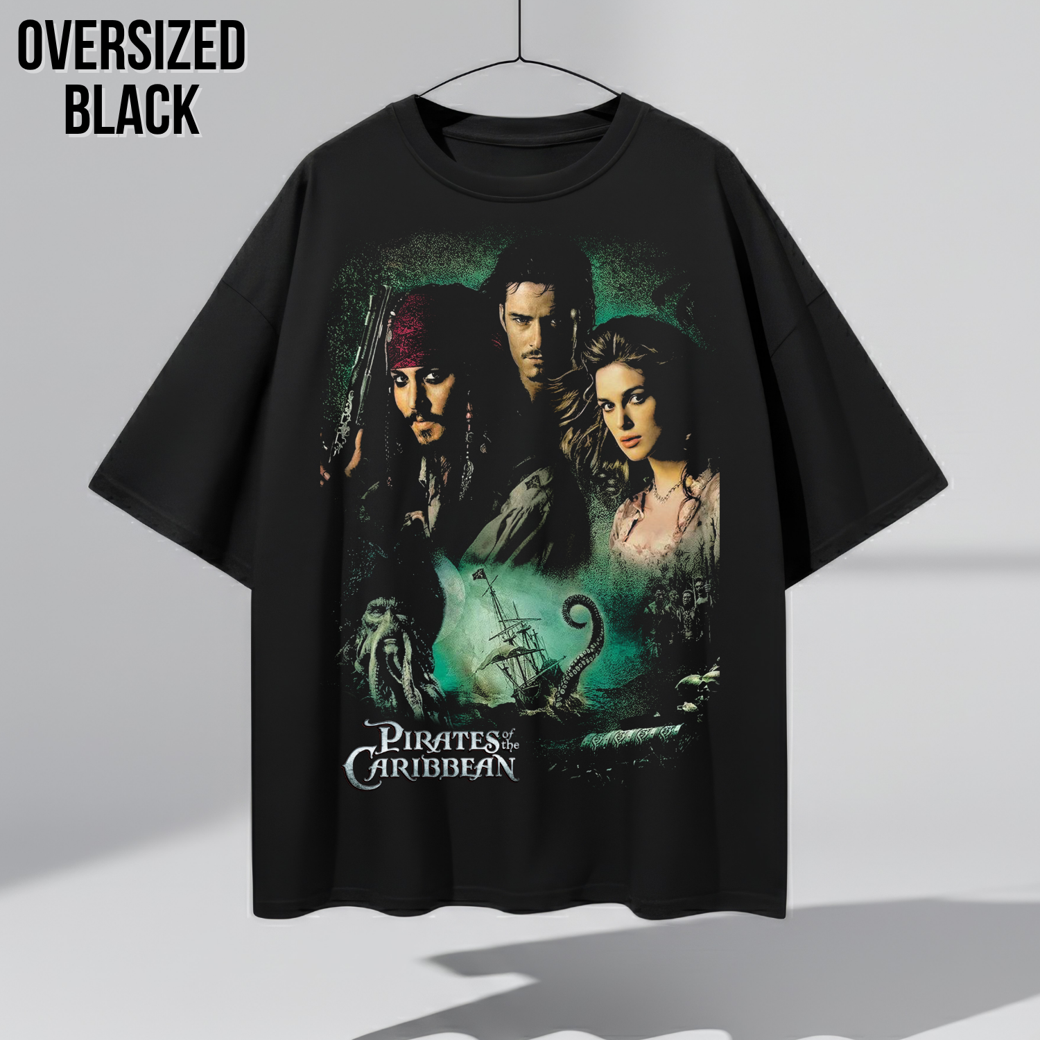 Pirates of the Caribbean Shirt – Jack Sparrow Will Turner Elizabeth Swann Cast Collage Tee, Pirates of the Caribbean Fan Gift, Disney Pirates Graphic Shirt, Dead Man's Chest Shirt