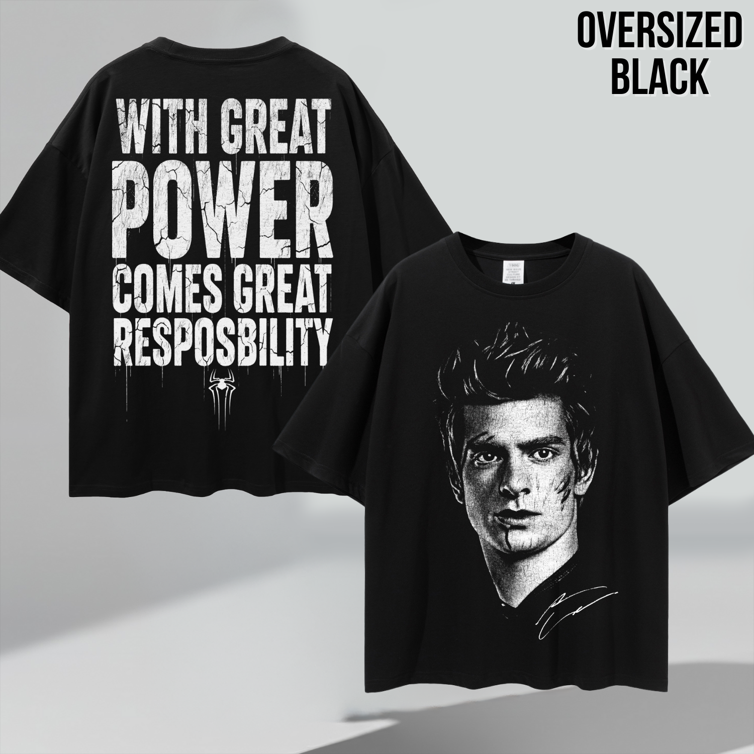 Andrew Garfield Spider-Man Shirt | With Great Power Comes Great Responsibility Tee