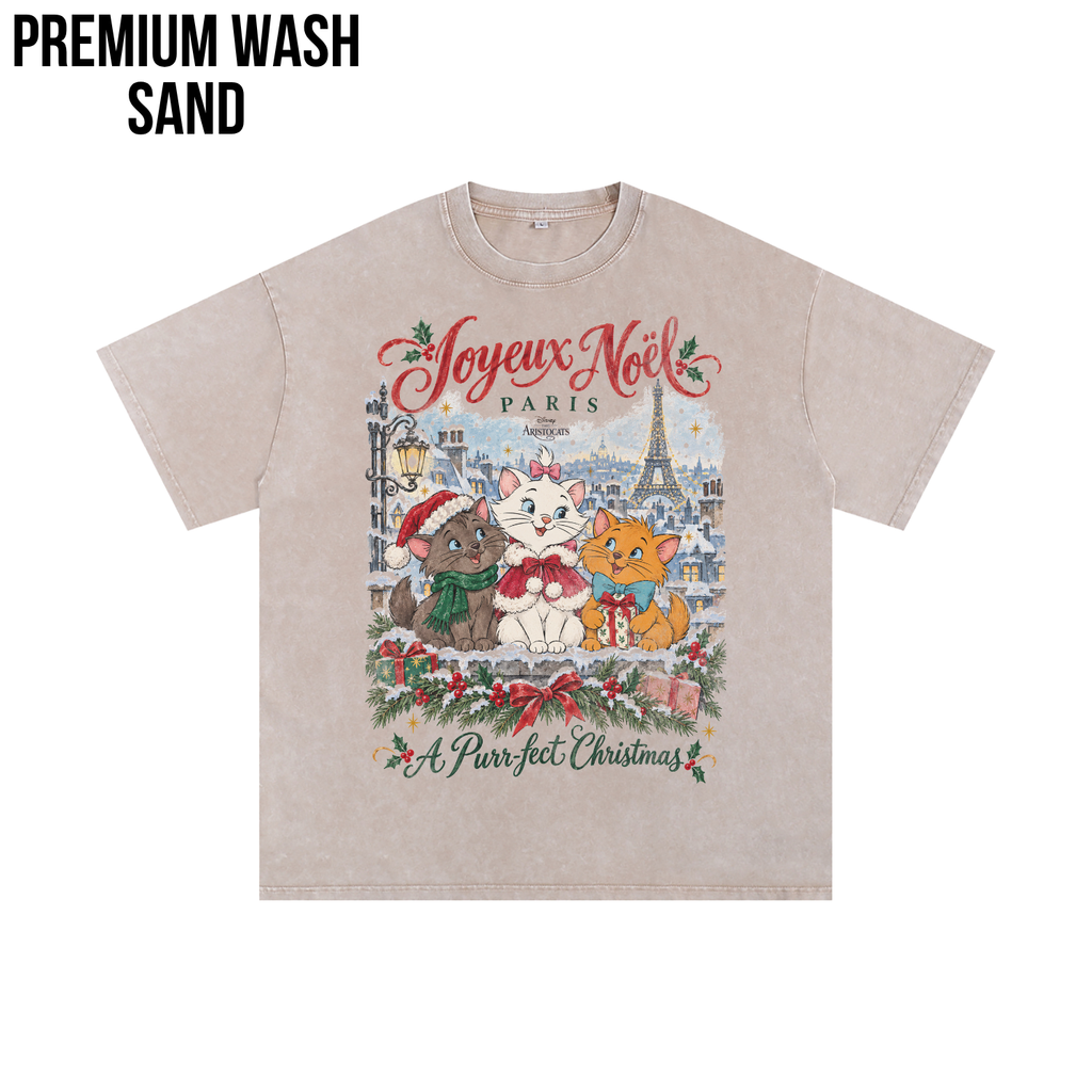 Aristocats Christmas Shirt – Joyeux Noël Paris Marie Berlioz Toulouse Graphic Shirt, Disney Aristocats Holiday Fan Gift, Disney Christmas Cat Shirt, Disney Holiday Merch