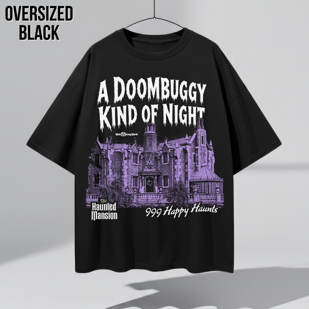 Haunted Mansion Shirt – A Doombuggy Kind of Night Haunted Mansion Tee, 999 Happy Haunts Graphic Shirt, Disney Haunted Mansion Fan Gift, Walt Disney World Halloween Shirt
