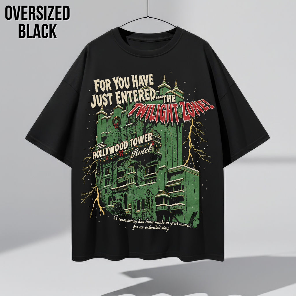 Tower of Terror Christmas Shirt – Hollywood Tower Hotel Twilight Zone Holiday Graphic Shirt, Disney Parks Holiday Fan Gift, Disney Christmas Ride Shirt, Disney Holiday Merch