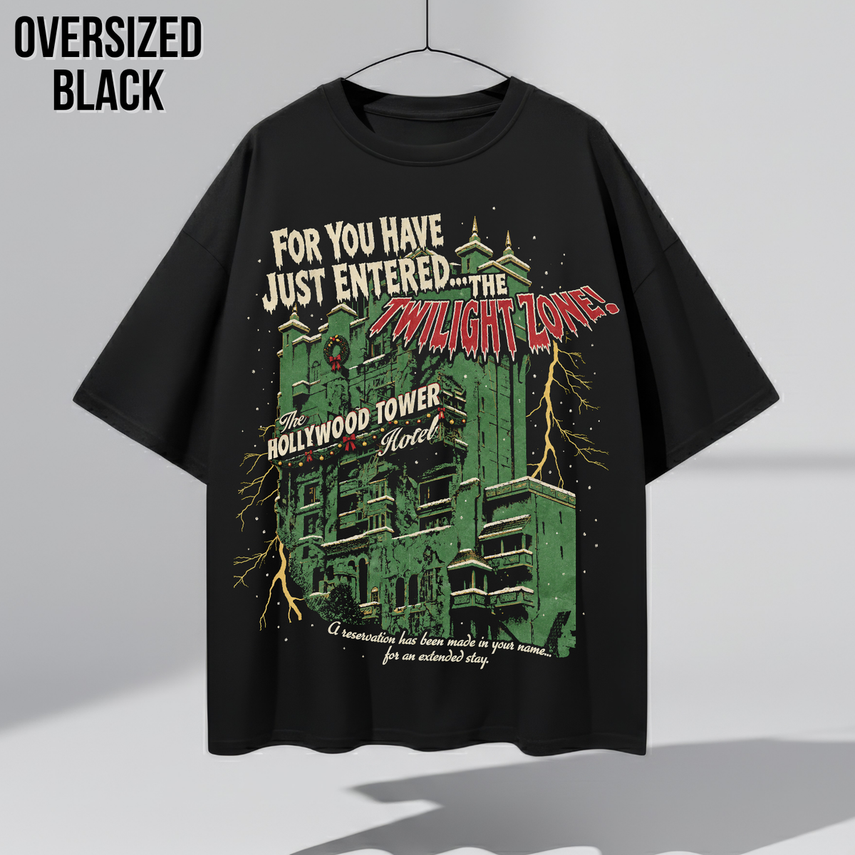 Tower of Terror Christmas Shirt – Hollywood Tower Hotel Twilight Zone Holiday Graphic Shirt, Disney Parks Holiday Fan Gift, Disney Christmas Ride Shirt, Disney Holiday Merch