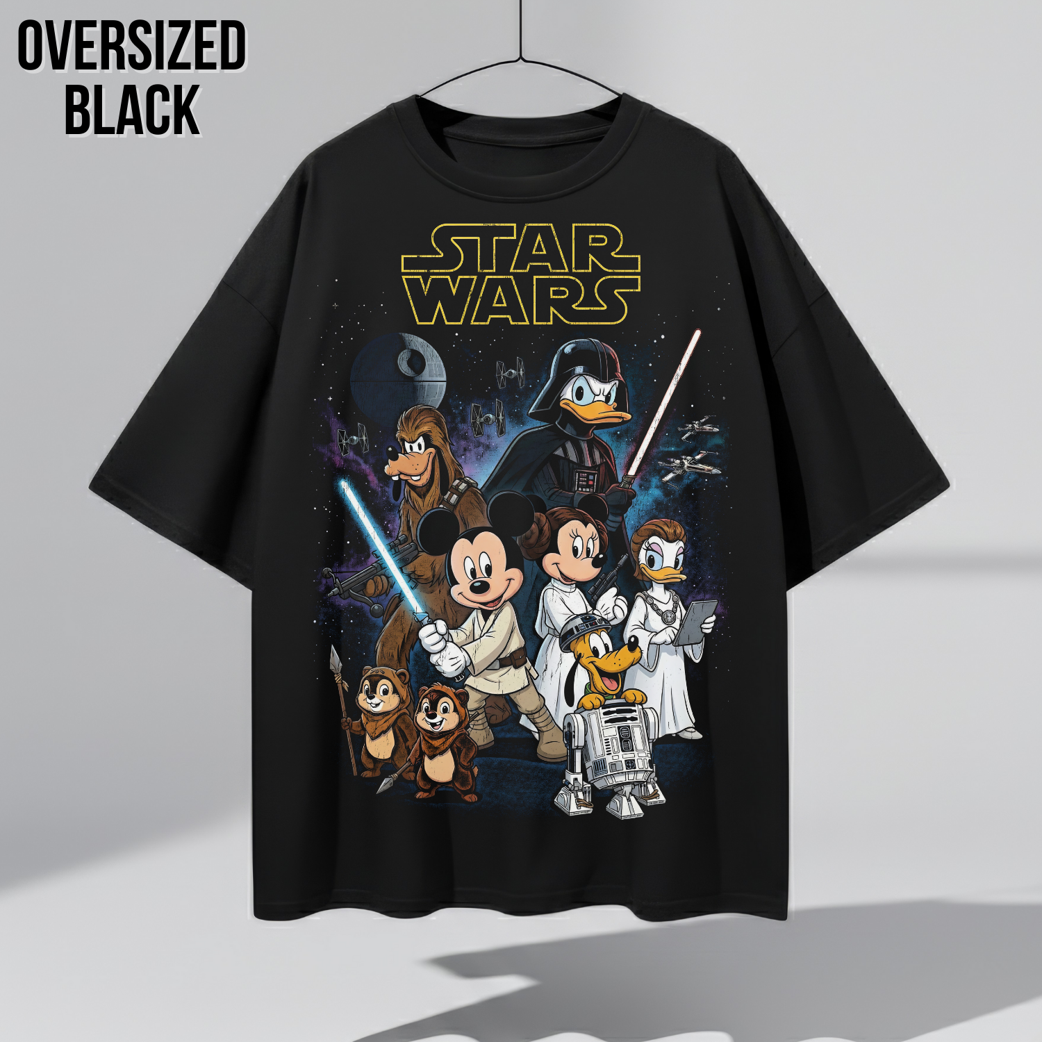 Vintage Disney Star Wars Shirt — Mickey Jedi Crossover Graphic