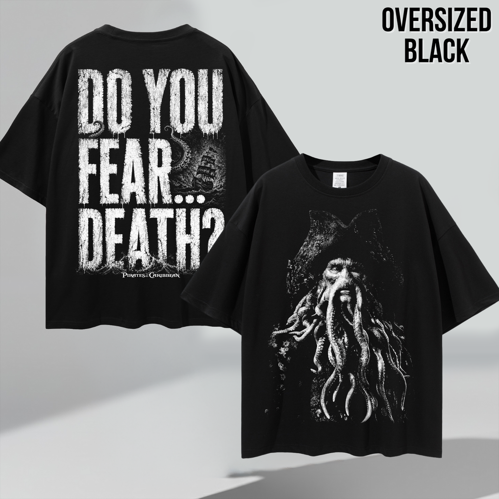 Davy Jones Shirt – Pirates of the Caribbean Davy Jones Do You Fear Death Double Sided Tee, Davy Jones Fan Gift, Pirates Villain Graphic Shirt, Disney Pirates Shirt