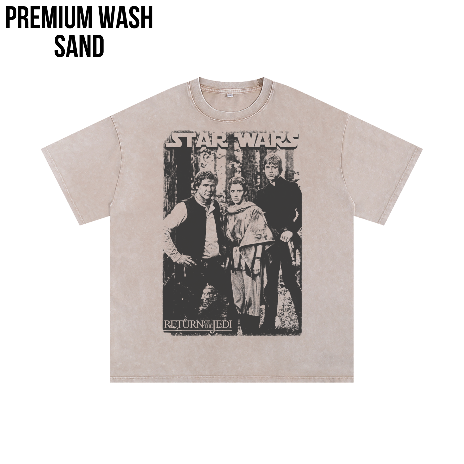 Star Wars Return Of The Jedi Shirt – Han Leia Luke Endor Graphic Tee, Star Wars Fan Gift, Original Trilogy Black and White Tee