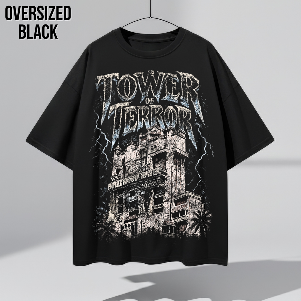 Tower of Terror Shirt – Hollywood Tower Hotel Disney Ride Graphic Shirt, Disney Parks Fan Gift, Vintage Tower of Terror Poster Shirt, Retro Disney Attraction Merch