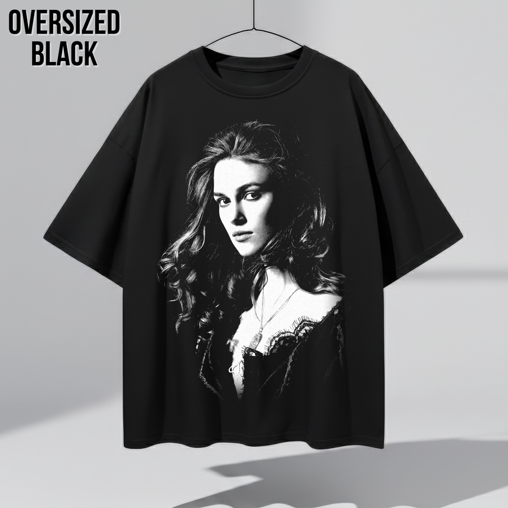 Elizabeth Swann Shirt – Fluch der Karibik Elizabeth Swann Portrait T-Shirt, Keira Knightley Piraten Fan Geschenk, Elizabeth Swann Grafik Shirt, Disney Piraten Shirt