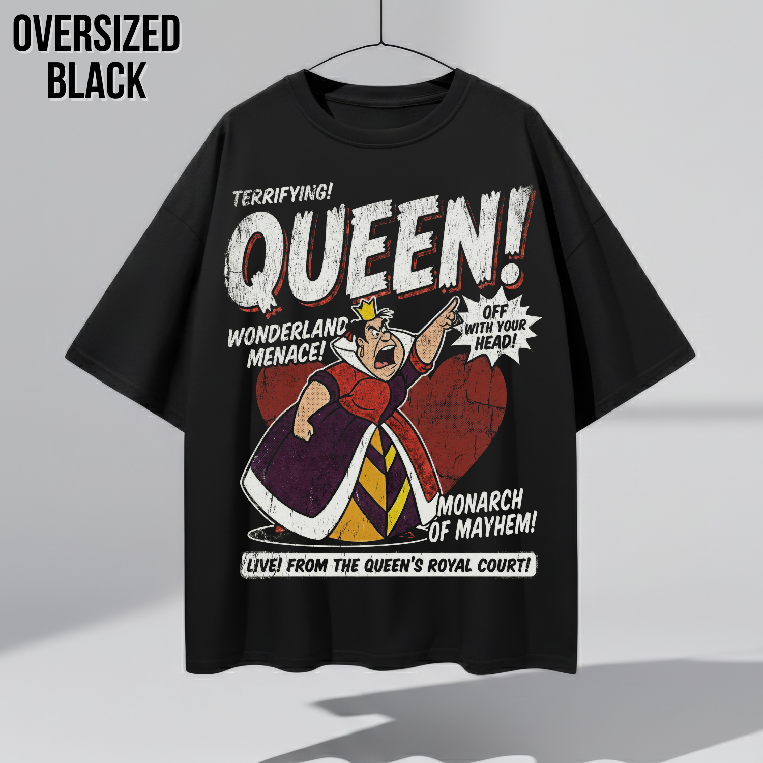 Queen of Hearts Shirt - Alice in Wonderland Graphic Tee