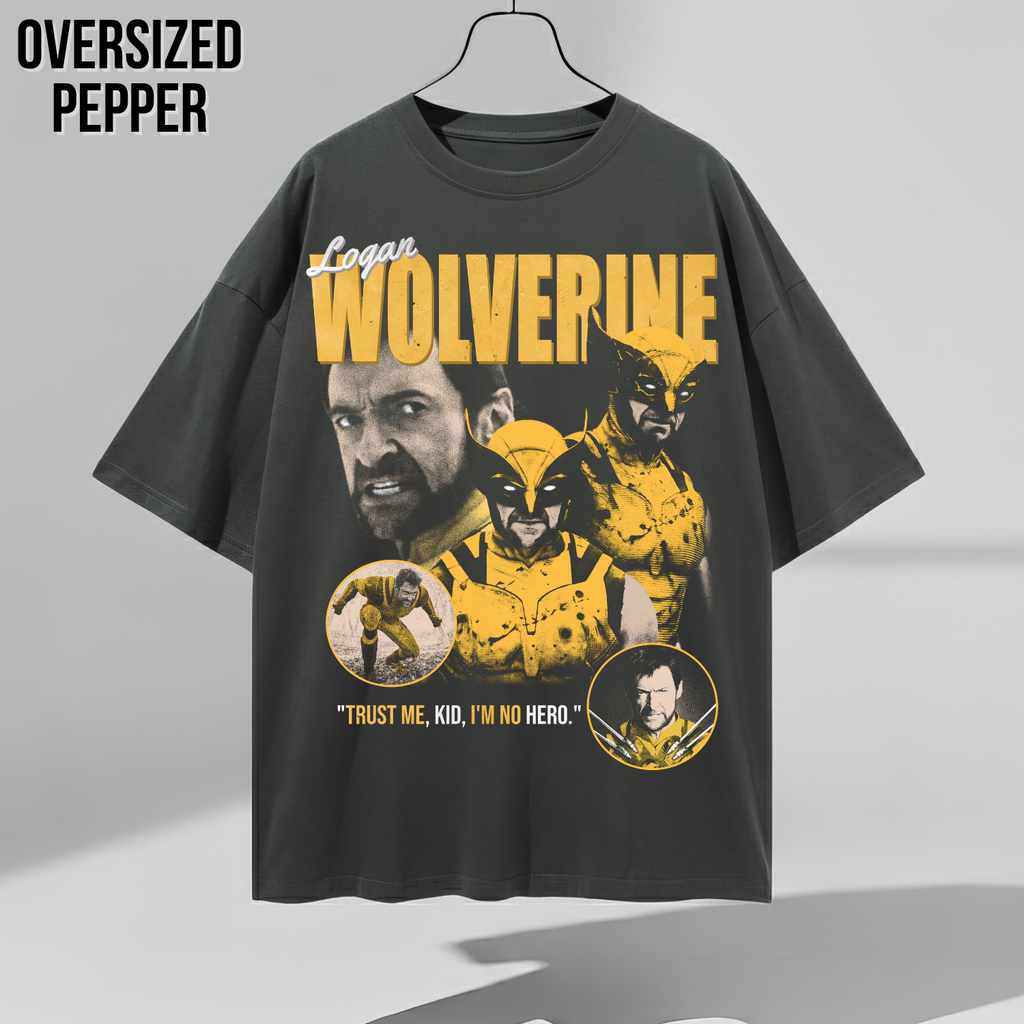 Wolverine Shirt – Logan Wolverine Trust Me Kid I'm No Hero Collage Tee, Hugh Jackman Wolverine Fan Gift, X-Men Wolverine Graphic Shirt, Marvel Mutant Tee